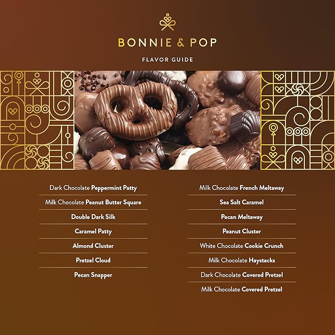 Chocolate Gift Basket, Gourmet Snack Food Box in Keepsake Tin, 2+ lbs of Chocolate, Great for Mothers Day, Birthday, Sympathy, Corporate, Family Parties & Get Well - Bonnie & Pop