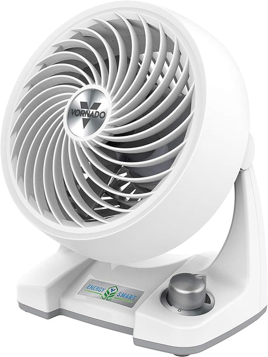 Vornado 133DC Energy Smart Compact Air Circulator with Variable Speed Control, DC Motor, Adjustable Tilt, Quiet Operation for Bedroom, Office, and Home Use, White