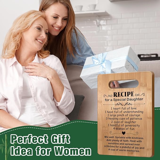 Daughter Birthday Gifts from Mom Dad Parents, Popular Daughter Cutting Board Gift for Valentines Day Mothers Day, Wedding