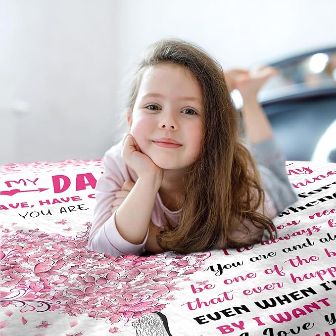 Mothers Day Blanket Gifts for Daughter - Daughter Gifts from Mom Dad - Daughters Birthday Gift - Gift for Teen Girls & Kids - Graduation Present for Daughter - to My Daughter‘s Blanket 60"X 80"