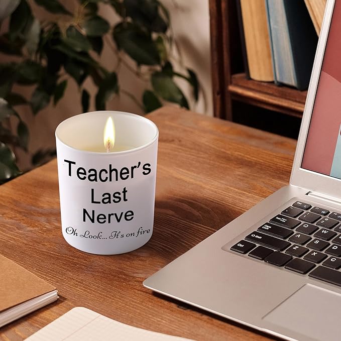 BFJLIFE Teacher Gifts for Women Funny Unique Novelty Music Preschool Dance Teacher Appreciation Gift for Christmas Lavender Scented Soy Candles