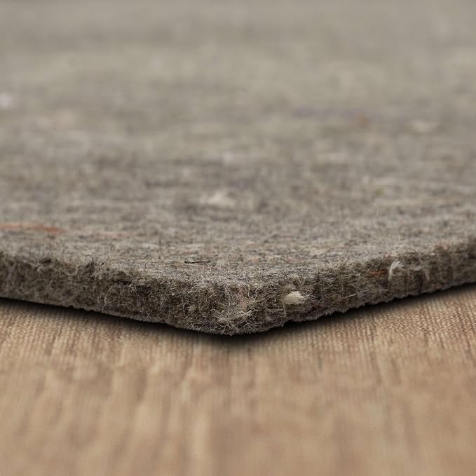 Mohawk Home Non Slip Rug Pad 7' 6" x 10' - 3/8" Thick Felt + Latex Rubber Gripper - Dual Surface Cushion for Hardwood, Carpet, Tile Floors, Made in USA