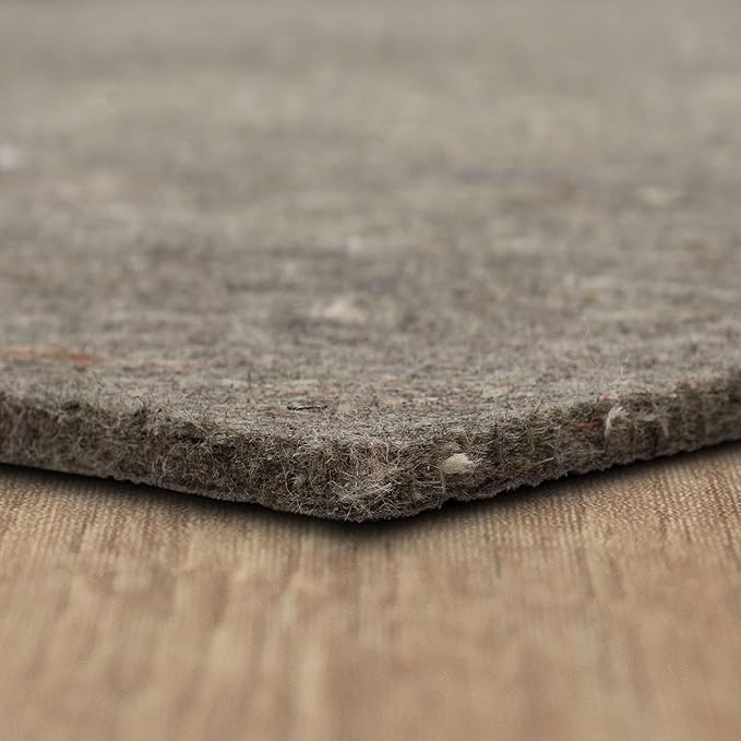 Mohawk Home Non Slip Rug Pad 4' 11" x 7' 6" - 3/8" Thick Felt + Latex Rubber Gripper - Dual Surface Cushion for Hardwood, Carpet, Tile Floors, Made in USA