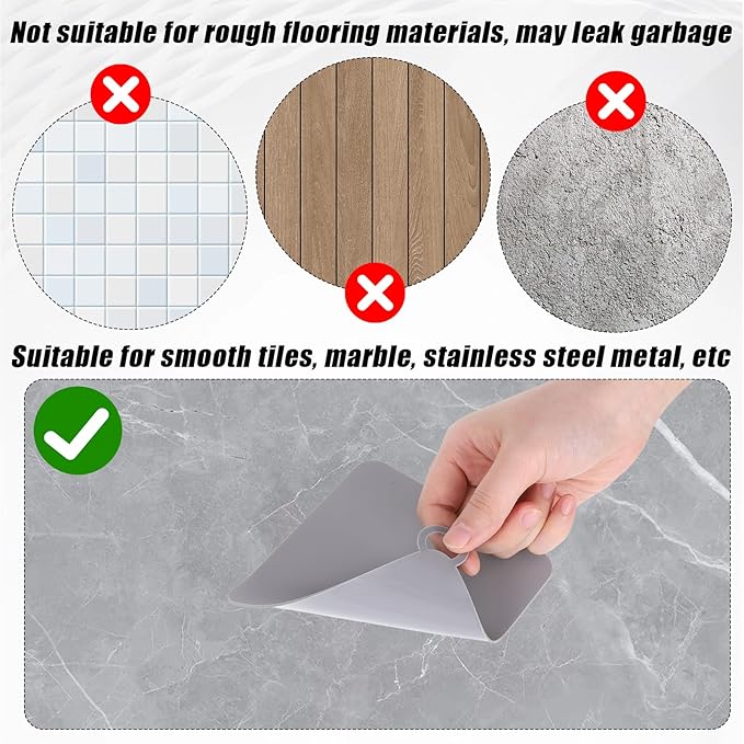 6 PCS Silicone Tub Stopper, Silicone Floor Drain Anti-Odor Mat Floor Drain Cover to Keep Bugs Out Sewer Anti-Odor Mat Deodorizing Drain-Pugs, Sewer Deodorization Floors DrainMat for Bathroom Kitchen