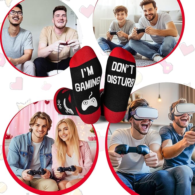 Kelool Do Not Disturb I'm Gaming Socks,Men Gifts for Men Teen Boys Dad Son Kid St Patricks Day Father Mothers Day Socks Gifts