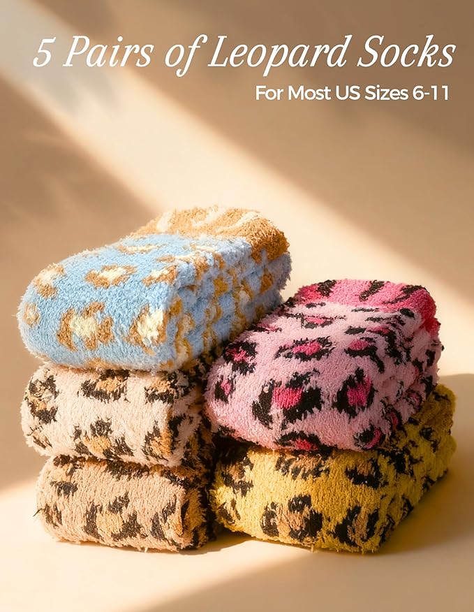 TEHOOK Warm & Cozy Gifts for Women, Fluffy Fuzzy Plush Sleeping Slipper Socks - Soft Warm Fabric