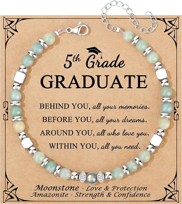 JoycuFF 𝗚𝗶𝗳𝘁𝘀 𝗳𝗼𝗿 𝗪𝗼𝗺𝗲𝗻 𝗠𝗼𝗼𝗻𝘀𝘁𝗼𝗻𝗲 𝗕𝗿𝗮𝗰𝗲𝗹𝗲𝘁 Amazonite Colorful Imperial Jasper Stainless Steel Beads Bracelets, Mothers Day Birthday Christmas Valentines Graduation Gifts