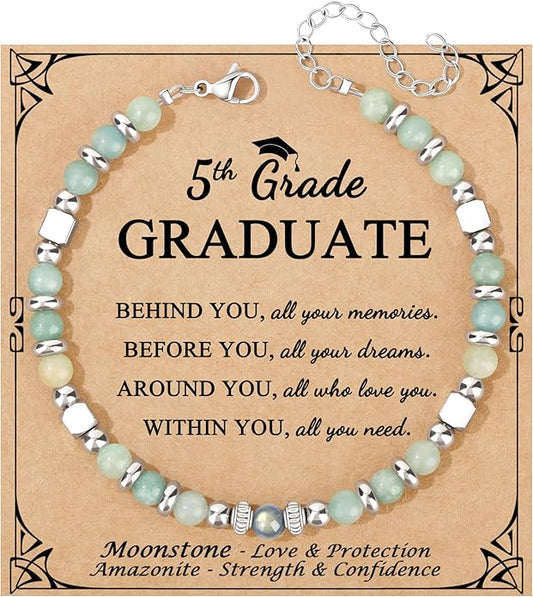 JoycuFF 𝗚𝗶𝗳𝘁𝘀 𝗳𝗼𝗿 𝗪𝗼𝗺𝗲𝗻 𝗠𝗼𝗼𝗻𝘀𝘁𝗼𝗻𝗲 𝗕𝗿𝗮𝗰𝗲𝗹𝗲𝘁 Amazonite Colorful Imperial Jasper Stainless Steel Beads Bracelets, Mothers Day Birthday Christmas Valentines Graduation Gifts