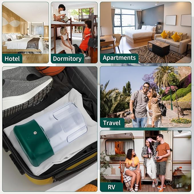 Mini Portable Washing Machine - USB Rechargeable 1L Small Washer with 2 Modes Deep Cleaning for Underwear, Socks & Baby Clothes, Compact Travel Laundry for Apartment, Dorm, Camping, Green
