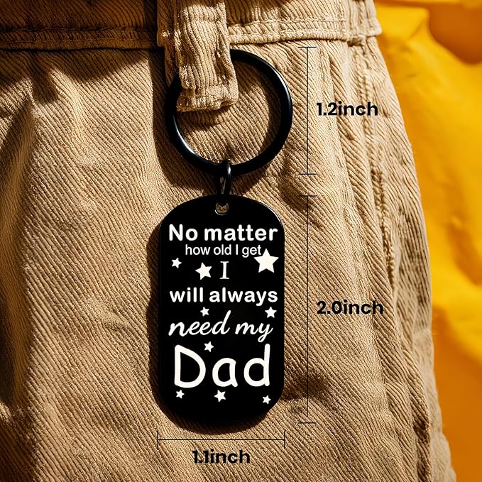 Father's Day Gifts for Dad from Daughter Son Wife, Sentimental Keychain Meaningful Gifts for Dad Husband from Kids, Birthday Christmas Thanksgiving Gift Ideas for Father