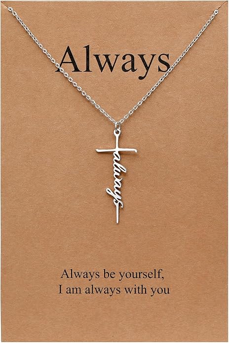 Lcherry Faith Cross Pendant Necklace for Women Religious Christian Jewelry Mother's Day Gifts for Women