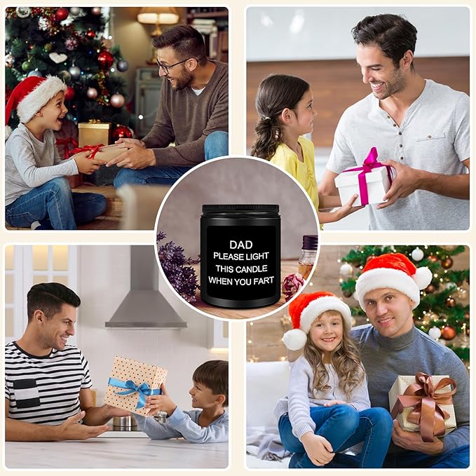 Homsolver Gift for Dad, Fathers Day Christmas Birthday Dad Gifts from Daughter Son - Sandalwood Scented Candle (7OZ)