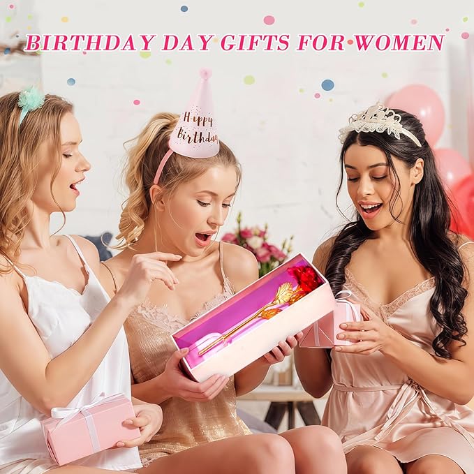Mothers Day Mom Gifts for Women Grandma, Artificial Forever Birthday Flowers Galaxy Glass Eternal Roses with Heart Shaped Crystal Vase, Mother's Day Anniversary Wedding Rose Gifts for Wife Sister