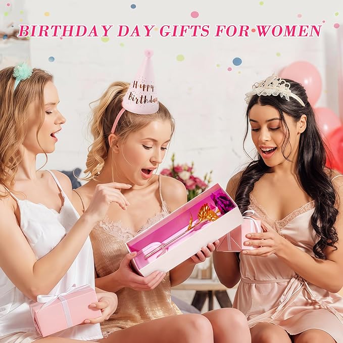 Mothers Day Mom Gifts for Women Grandma, Artificial Forever Birthday Flowers Galaxy Glass Eternal Roses with Heart Shaped Crystal Vase, Mother's Day Anniversary Wedding Rose Gifts for Wife Sister