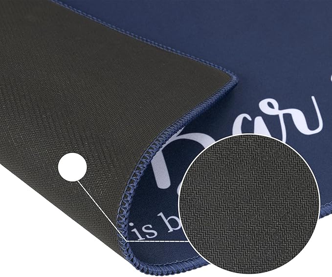 SHACOS Coffee Mat 2 Pack 12x19 Inch Absorbent Non Slip Rubber Bar Accessories Coffee Maker Mat for Countertop Dish Drying Mat Heat Resistant, Dark Blue