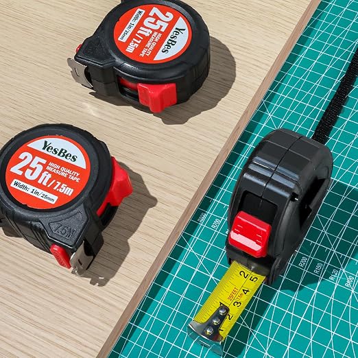 Tape Measure 25 ft, 10 Pack Bulk Easy Read Measurement Tape, Self-Locking Measuring Tape Retractable 25 FT by 1 in