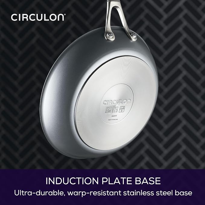 Circulon A1 Series with ScratchDefense Nonstick Induction Frying Pan Set, 6-Piece Cooking Pans Set, Induction Cookware, Graphite
