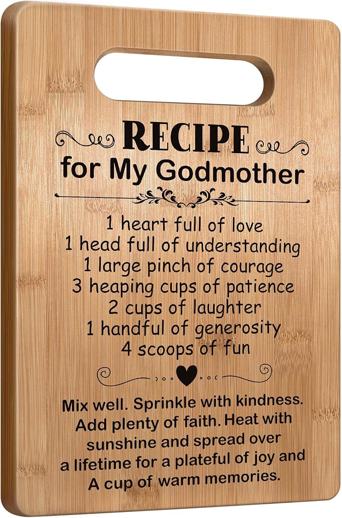 First Communion Gifts, Popular Mothers Day Gifts for Godmother, Godmother Cutting Board, Cute Godmother Gifts from Godchild, Godmom Gift for Mother's Day, Birthday