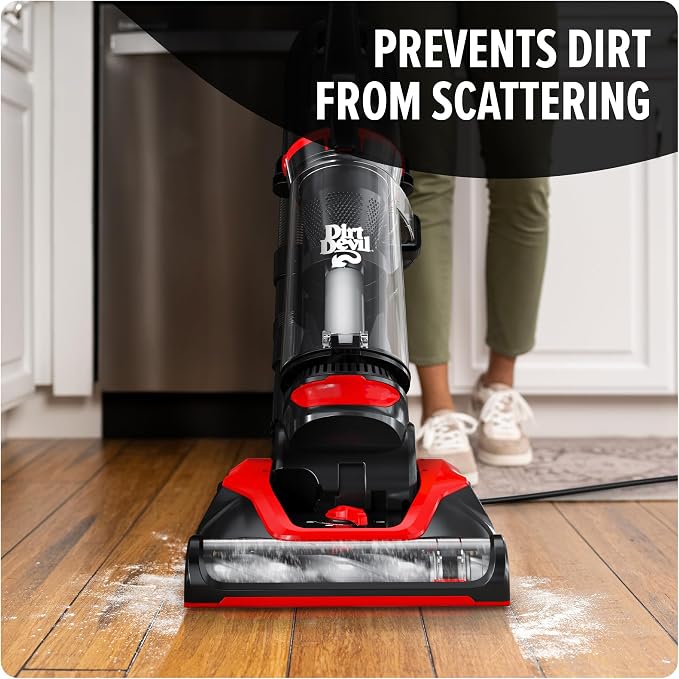 Dirt Devil Multi-Surface Extended Reach+ Upright Bagless Vacuum Cleaner | Ideal for Carpet and Hard Floor, Powerful, Lightweight, Corded Vacuum Cleaners for Home Use