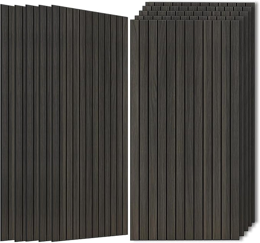 Wood Veneer Sound Panels, 10 Pack 47.2”x23.6” Wall Panels, Decorative Acoustic Panels for Walls, for Office,Home Theater,Studio,Living Room,Rustic Walnut