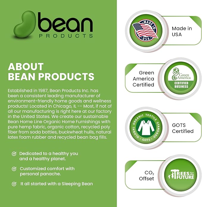 Bean Products Premium Kapok Fill | 10 lbs | 100% Organic Kapok Fiber | Chemical Free and Hypoallergenic | Perfect for Pillows, Pet Beds, Couches & More | Made in USA