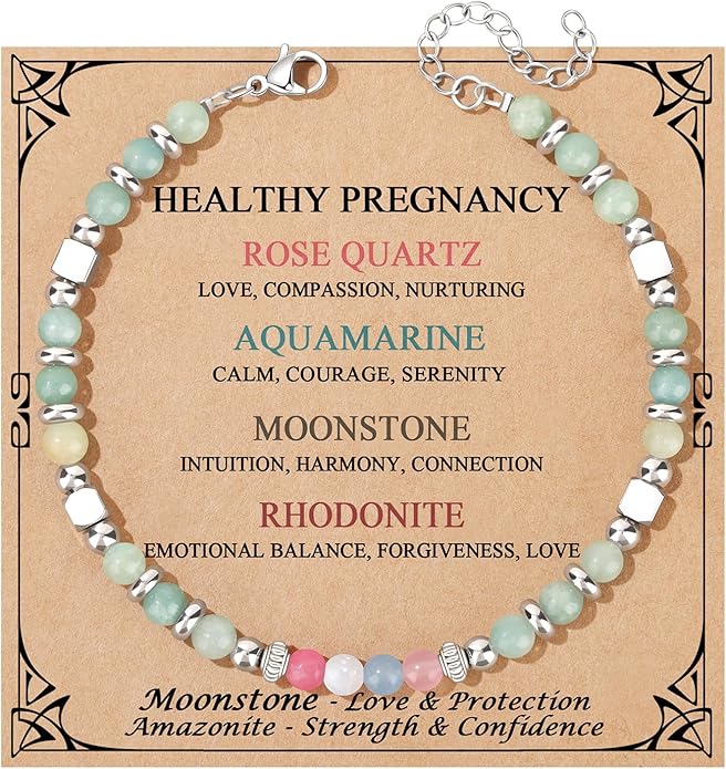 JoycuFF 𝗚𝗶𝗳𝘁𝘀 𝗳𝗼𝗿 𝗪𝗼𝗺𝗲𝗻 𝗠𝗼𝗼𝗻𝘀𝘁𝗼𝗻𝗲 𝗕𝗿𝗮𝗰𝗲𝗹𝗲𝘁 Amazonite Colorful Imperial Jasper Stainless Steel Beads Bracelets, Mothers Day Birthday Christmas Valentines Graduation Gifts