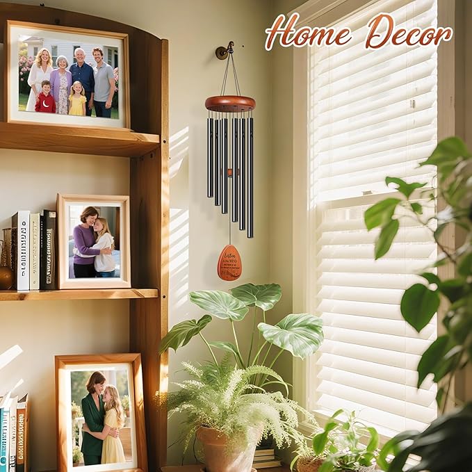 Memorial Sympathy Wind Chimes for Loss of Loved One, Winzwon Wind Chimes for Outside, Bereavement Sympathy Memorial Gifts for Loss of Mom Dad Husband Condolence Remembrance, Garden Patio Balcony Decor