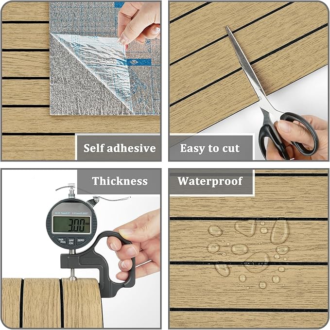 Neutral Peel and Stick Wood Panels for Walls 3D Textured Faux Wood Acoustic Wall Panels Self Adhesive Soundproof Wooden Slats Panelling Wallpaper for Bedroom Living Room Studio 11.8"x118"