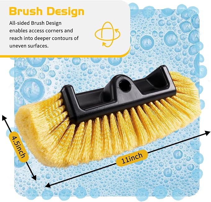 Ordenado 62" Car Wash Brush with Long Handle, Soft Bristle Car Cleaning Brush Supplies, Snow Brushes for Washing Exterior, Cars Washing Brushes Scratch-Free Wash Mop Kit, Universal for RV Truck SUV