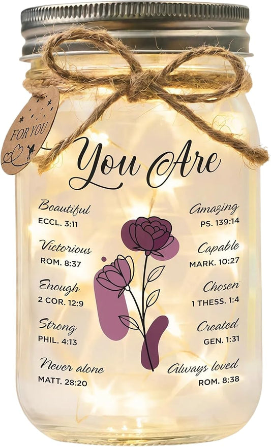 SOLMAY Christian Gifts for Women, Mothers Day Gifts For Mom, Birthday Gift for Women Best Friends, Mothers Day Gift Ideas, Prayer Corner Decor, Inspirational Jar With Bible Quotes