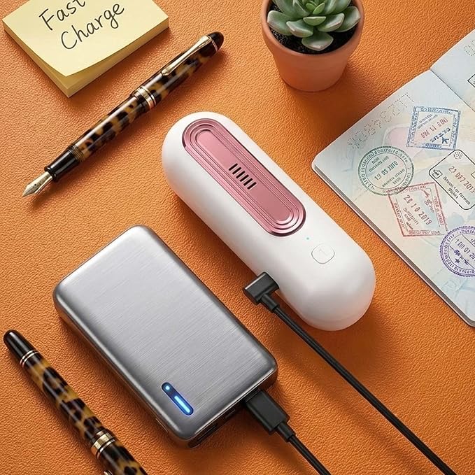 Fridge Deodorizer Odor Eliminator | Rechargeable Refrigerator Purifier | No Filters Needed | Dual Mode | Long Battery Life | Small and Space-Saving (Silver)