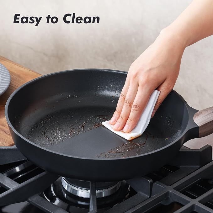 SENSARTE 8Inch Nonstick Frying Pan Skillet, PFOA/PFOS Free, Black | Non Stick Egg Pan Omelette Pans, Healthy Kitchen Cooking Chef's Pan, Induction Compatible, Stay-cool Handle