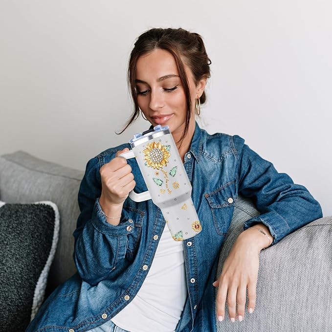 Muilzon Sister Gifts from Sisters Tumbler 40oz - Cool Funny Gifts for Big/Little Sister from Brother Coffee Mug - Christmas Mothers Day Birthday Gift Ideas for Soul Sisters Cup with Handle and Straw
