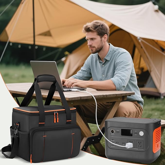Portable Power Station Carrying Bag Compatible with Jackery Explorer 1000 V2, Portable Carrying Bag with Adjustable Shoulder Strap, Travel Carrying Case for Camping Essentials