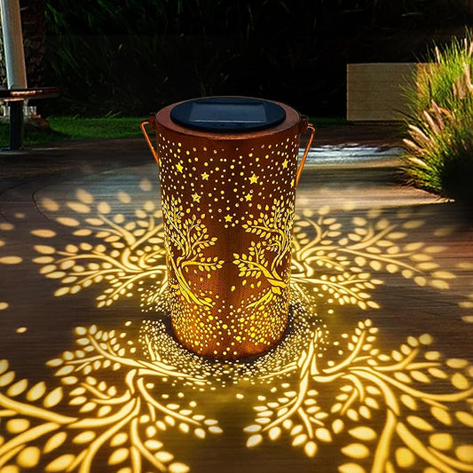 ANYTALK Tree of Life Solar Lanterns Outdoor Waterproof, Birthday Gifts for Women Mom Grandma, Hanging Solar Lights for Yard, Patio, Porch, Garden Decor, Christmas Gifts for Her/Him