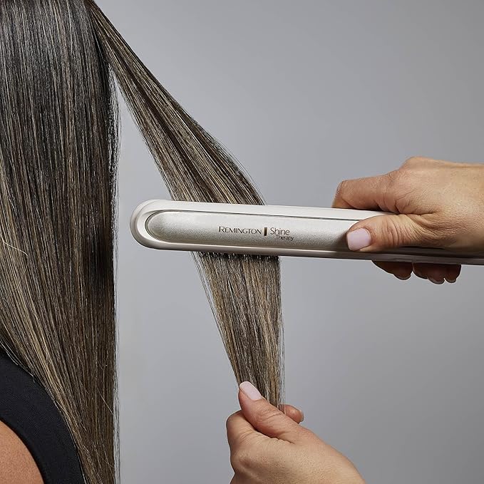 Remington Shine Therapy 1 inch Hair Straightener Iron,Flat Iron Infused with Argan Oil & Keratin,Professional Ceramic Flat-Iron for Less Frizz,Shines and Smooth,Styling Tools,(Pack of 2)