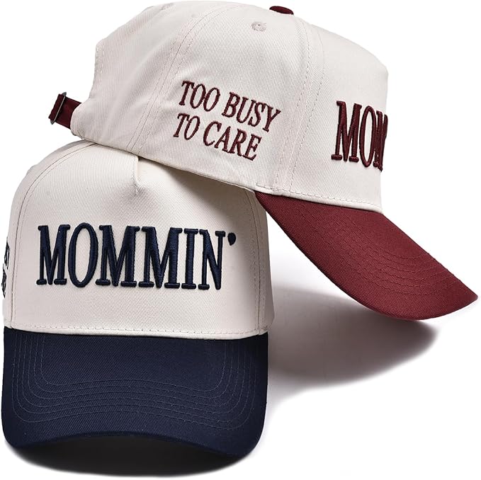 Womens Trucker Hat - with Mommin Embroidery Ponytail Fit - Mothers Day Great Gifts for Mom Wife Stepmom
