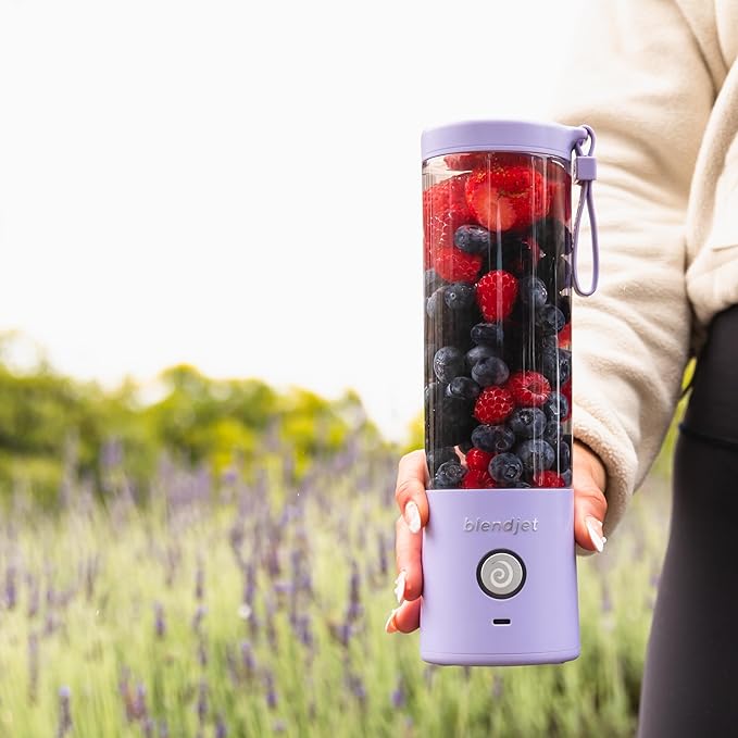 BlendJet 2 Portable Blender for Smoothies & Shakes - 20oz BlendJet Cordless Personal & Small Blender, USB-C Rechargeable & Self Cleaning - (Lavender, 16 oz.)