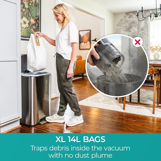 Kenmore Commercial Grade Vacuum Cleaner 14L Capacity Bagged Upright Vac | LED Headlight and 2-Speed Setting Powerful Suction for Pets, Carpets & Hard Floor, BU1001