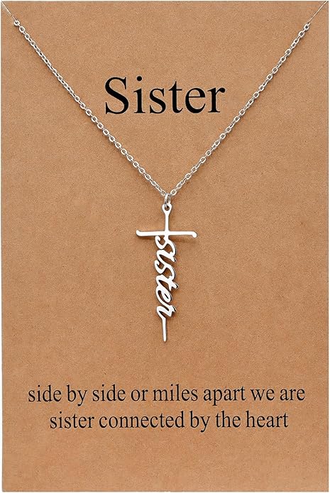 Lcherry Faith Cross Pendant Necklace for Women Religious Christian Jewelry Mother's Day Gifts for Women