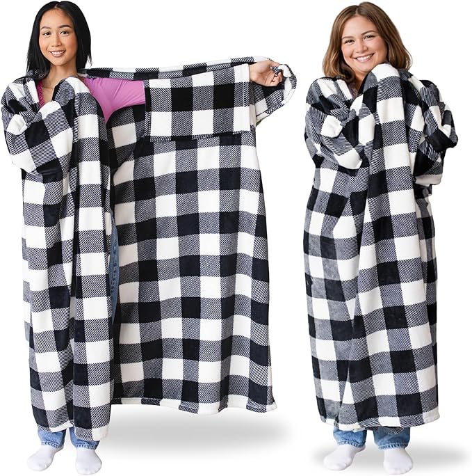 Super Blanky Wearable Blankets for Women, Adult Wearable Blanket Men, Mother's Day Gifts for Her, Wife Birthday Gift Ideas