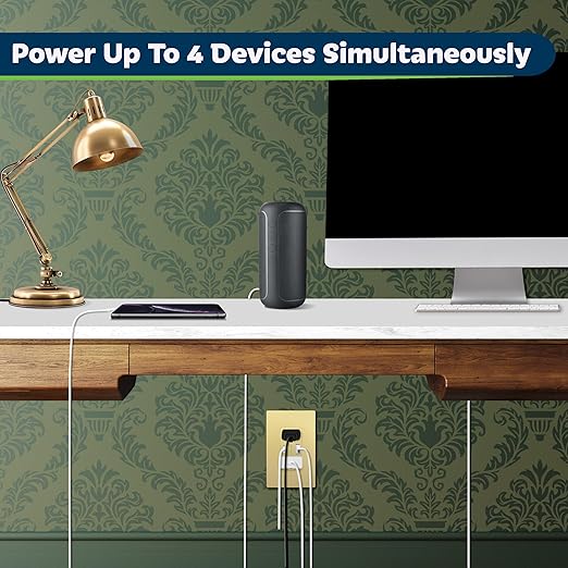 TOPGREENER USB Outlet, Type C & Type A Wall Outlet, 15 Amp Tamper Resistant Receptacle Plug, Charging Power Outlet with USB Ports, Wall Plate Included, UL Listed, TU21536AC-GDWSI-2PCS, Gold, 2 Pack