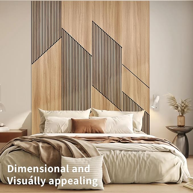 8-Pack Teak Wood Grain 3D Wall Panels with Adhesive, Peel and Stick PVC Wall Tiles for Accent Wall, Covers 48.83 Sq Ft for Luxury Living Room & Bedroom Decor