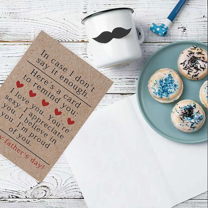 Sweet Fathers Day Cards Gifts for Boyfriend Husband, Happy Father's Day Cards Gifts from Wife Girlfriend, Wonderful Father's Day Card to My Favorite Father, Love Card