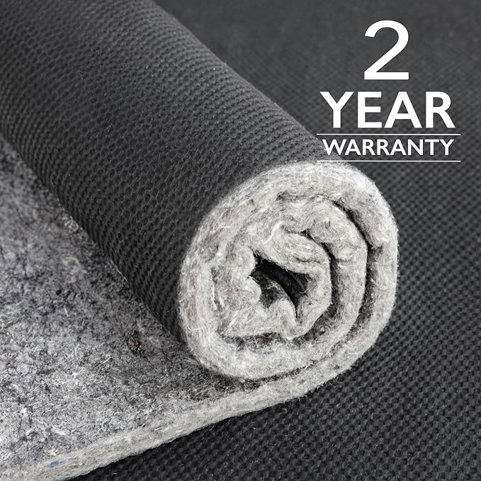RUGPADUSA - Dual Surface - 8'x11' - 1/2" Thick - Felt + Rubber - Non-Slip Backing Rug Pad - Adds Comfort and Protection - for Hard Surface Floors