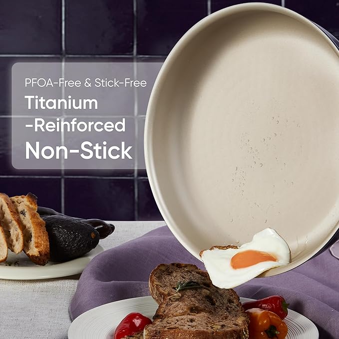 CAROTE 19 Pcs Pots and Pans Set, Nonstick Cookware Sets with Detachable Handle, Purple Dishwasher Safe, Oven Safe, Cookware Non Stick Cooking Set w/Frying Pans & Saucepans(PFOS, PFOA Free)