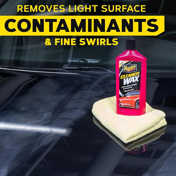 Meguiar's Cleaner Wax - Liquid Car Wax, Cleans, Polishes and Protects Your Vehicle - Easy to Use, Long-lasting Shine - 16 Oz