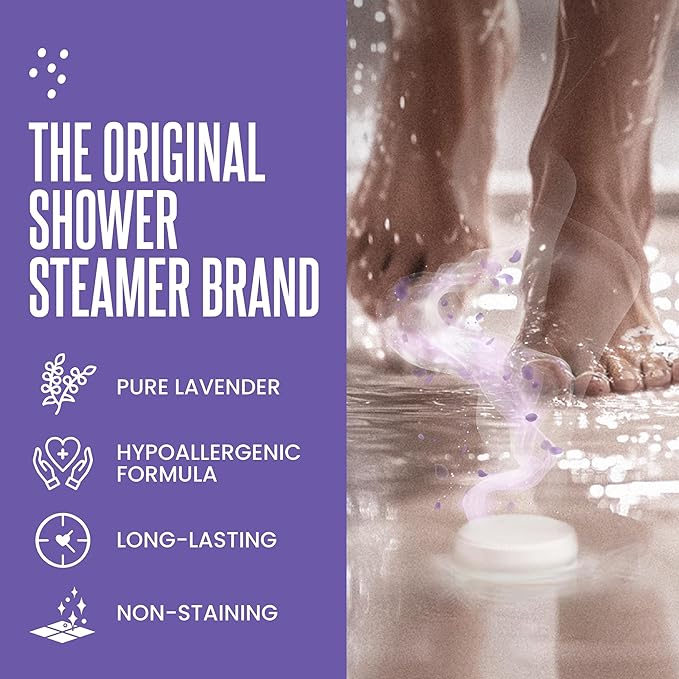 Cleverfy Lavender Shower Steamers Aromatherapy - Mothers Day Gifts for Mom, Wife from Husband, Grandma, Daughter and Sister - Birthday Gifts for Women, Mom, Teens, Girlfriend and Her - 18 Tablets