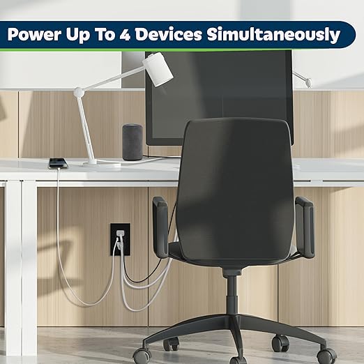 TOPGREENER 2-Port USB Outlet, Type C USB Wall Outlet, 20 Amp TR Receptacle Plug, Charging Power Outlet with USB Ports, Wall Plate Included, UL Listed, TU22036AC-BK-6PCS, Black, 6Pack