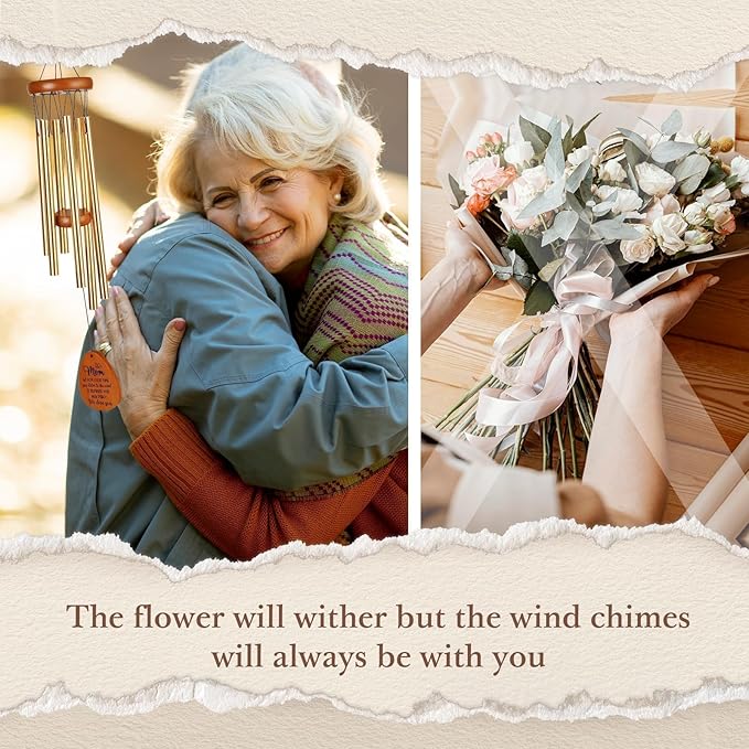 Leebbsin Gifts for Mom, Moms Wind Chimes, Mother's Day Best Gift for Mom, Mother Birthday Gift from Daughter Son, Love Reminder Gifts for Mother's Day Christmas